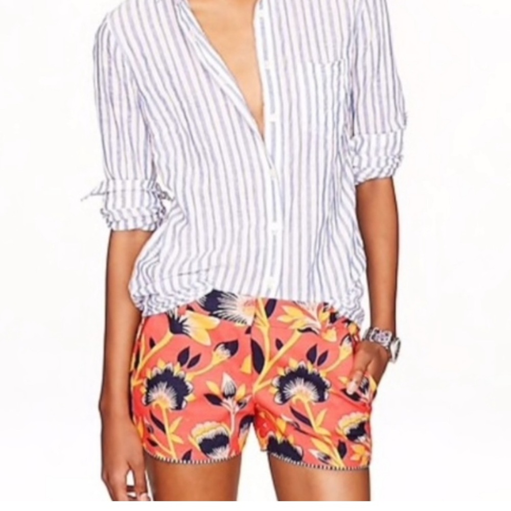 J. Crew Coral Floral Print Women’s Shorts
